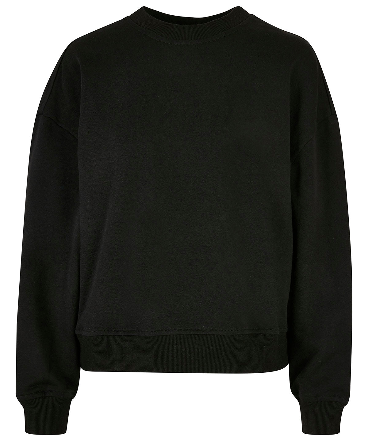 Oversize-Sweatshirt mit Rundhalsausschnitt für Damen | Schwarz