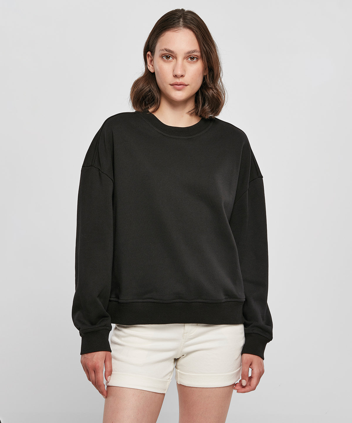 Oversize-Sweatshirt mit Rundhalsausschnitt für Damen | Weiches Gelb – Zartes Gelb