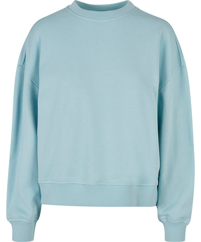 Sweat-shirt oversize à col ras du cou pour femme | Bleu océan