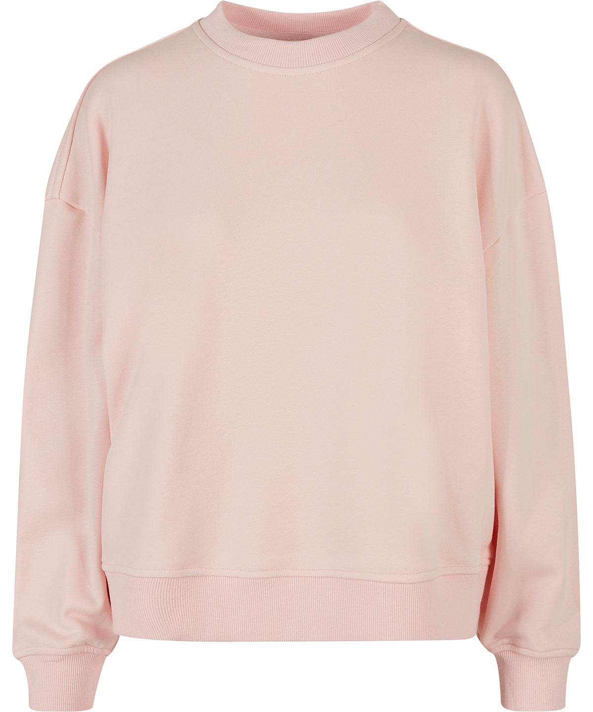 Oversize-Sweatshirt mit Rundhalsausschnitt für Damen | Hellrosa