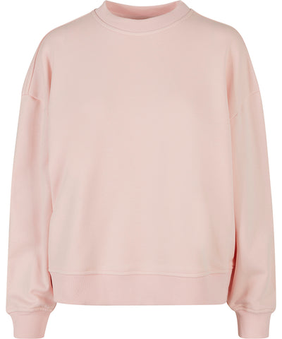 Sweat-shirt oversize à col ras du cou pour femme | Rose clair