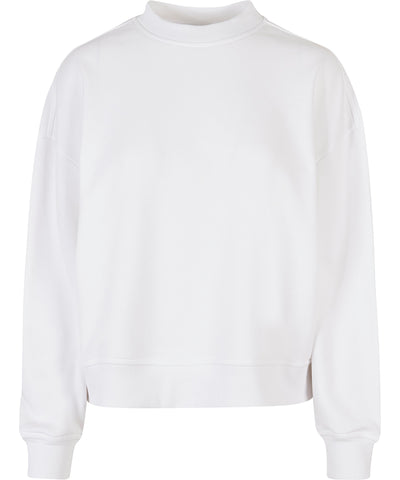 Sweat-shirt oversize à col ras du cou pour femme | Blanc