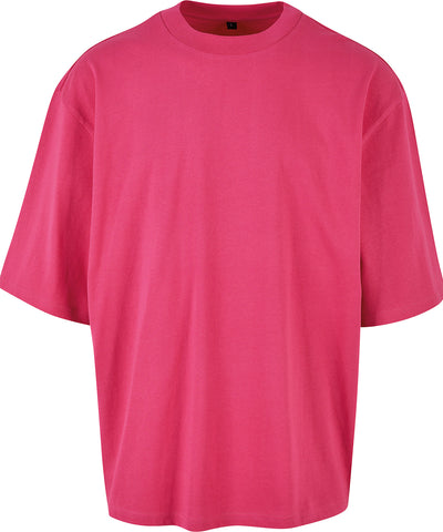 T-Shirt mit übergroßen Ärmeln | Rosa Hibiskus