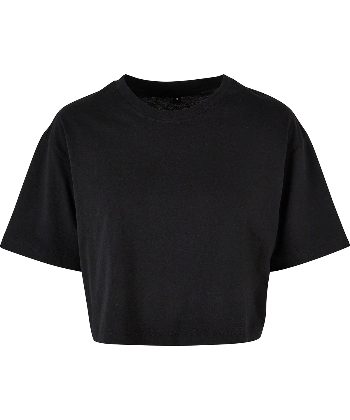 Oversize-Crop-T-Shirt für Damen | Schwarz