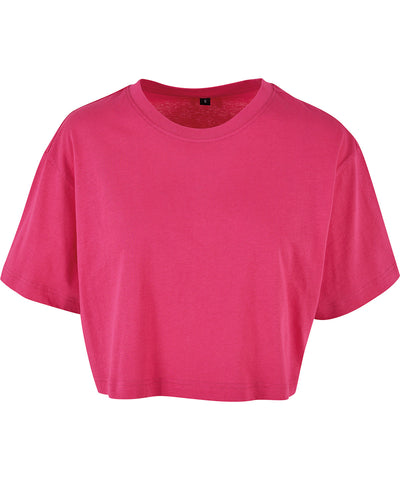 Camiseta corta oversize para mujer | Rosa Hibisco