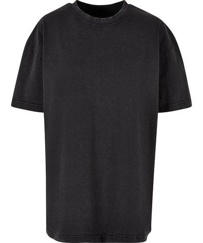 Camiseta extragrande de lavado cido para mujer | Negro
