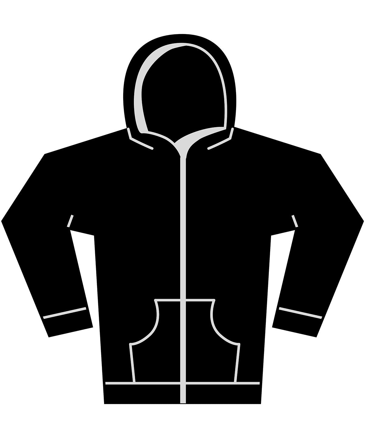 Sudadera con cremallera pesada vintage | Negro