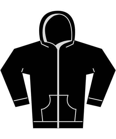 Sudadera con cremallera pesada vintage | Negro