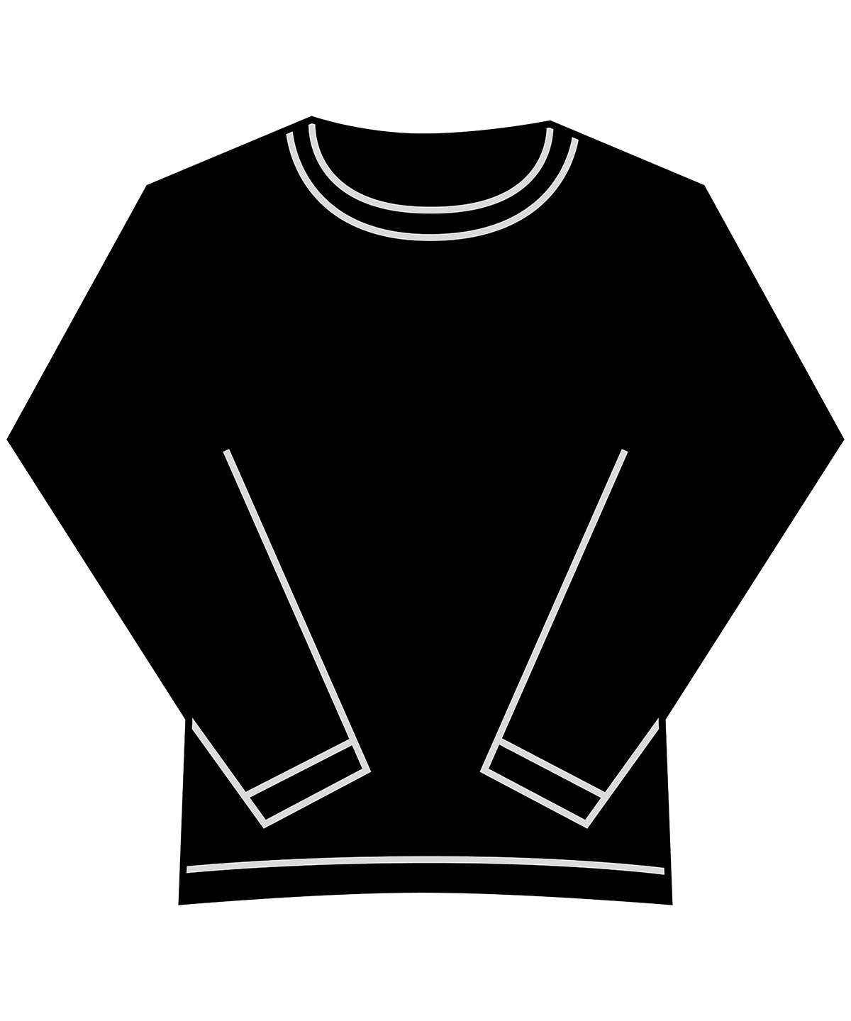 Sudadera vintage de cuello redondo para mujer | Negro