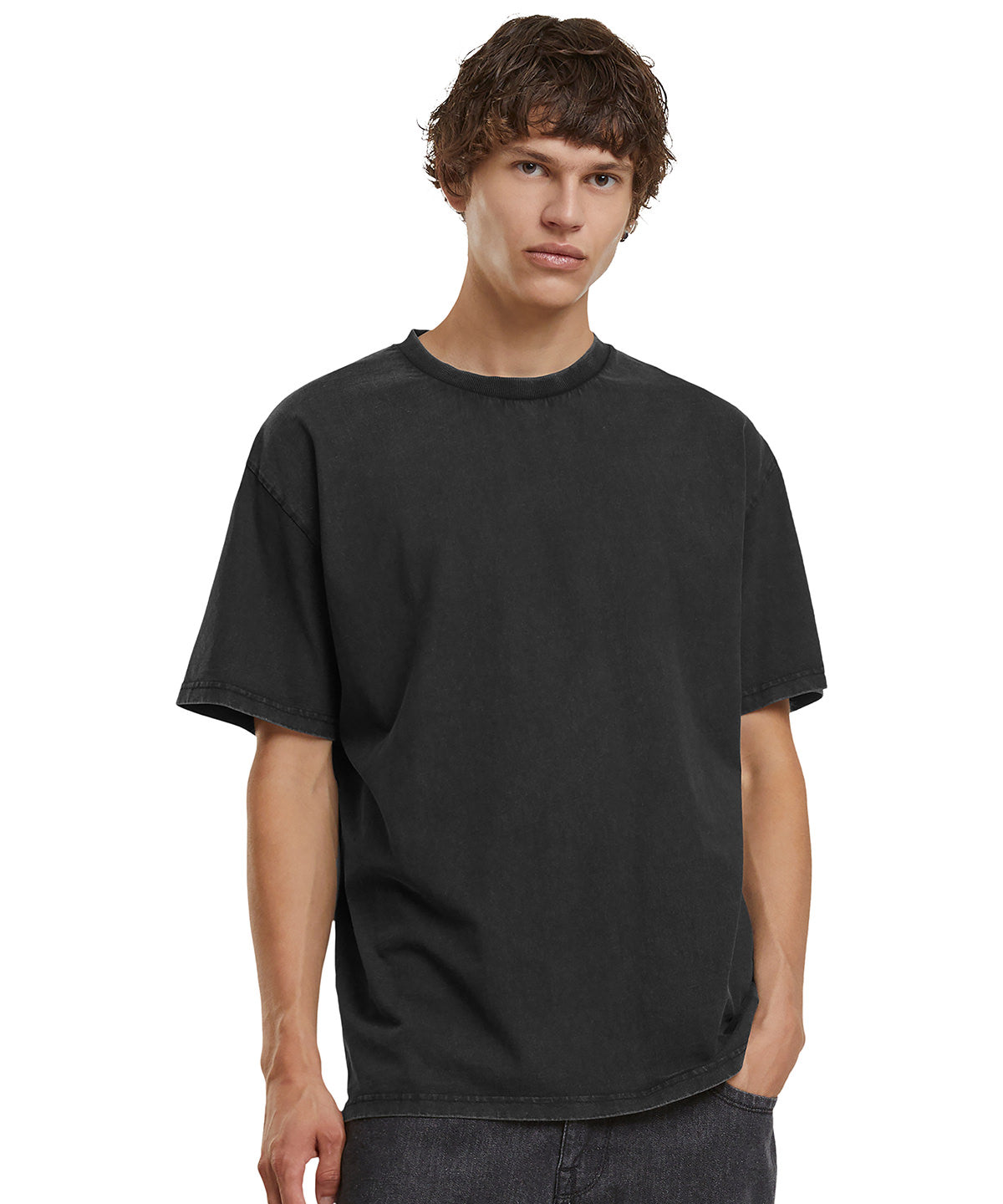 Camiseta holgada vintage pesada | Negro