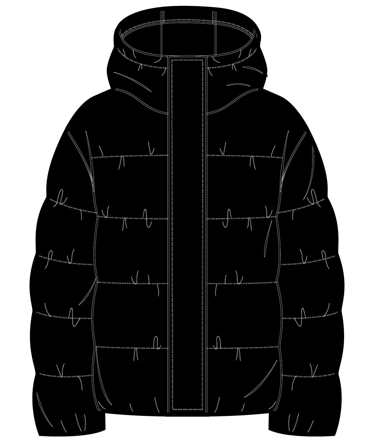 Chaqueta acolchada holgada para mujer | Negro