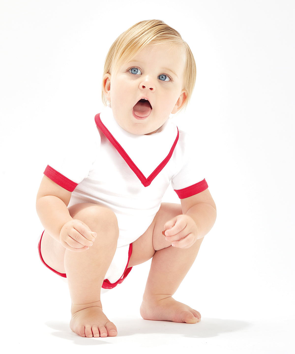 Babero bandana | Blanco/Rojo