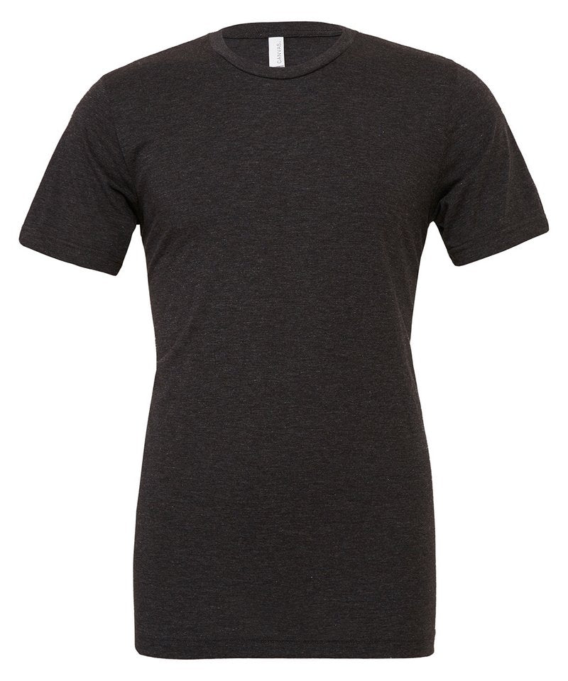 Camiseta unisex de cuello redondo de triblend | Carbn-Negro Triblend