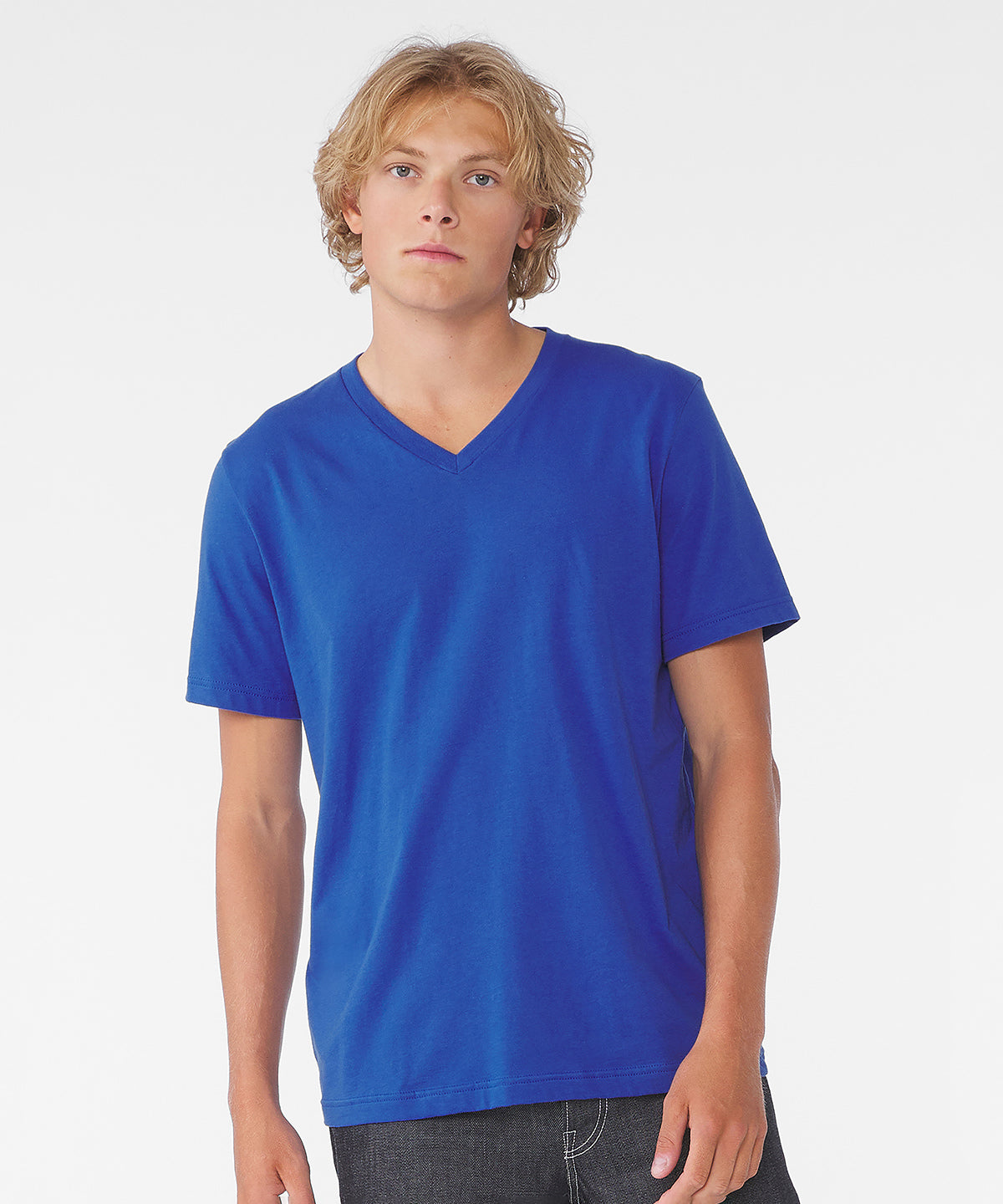 Camiseta unisex de jersey con cuello en V | Marrn