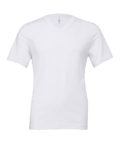 Camiseta unisex de jersey con cuello en V | Blanco