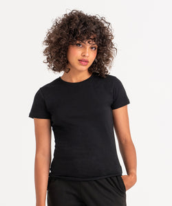 Camiseta orgnica para mujer Cascade | Negro Profundo