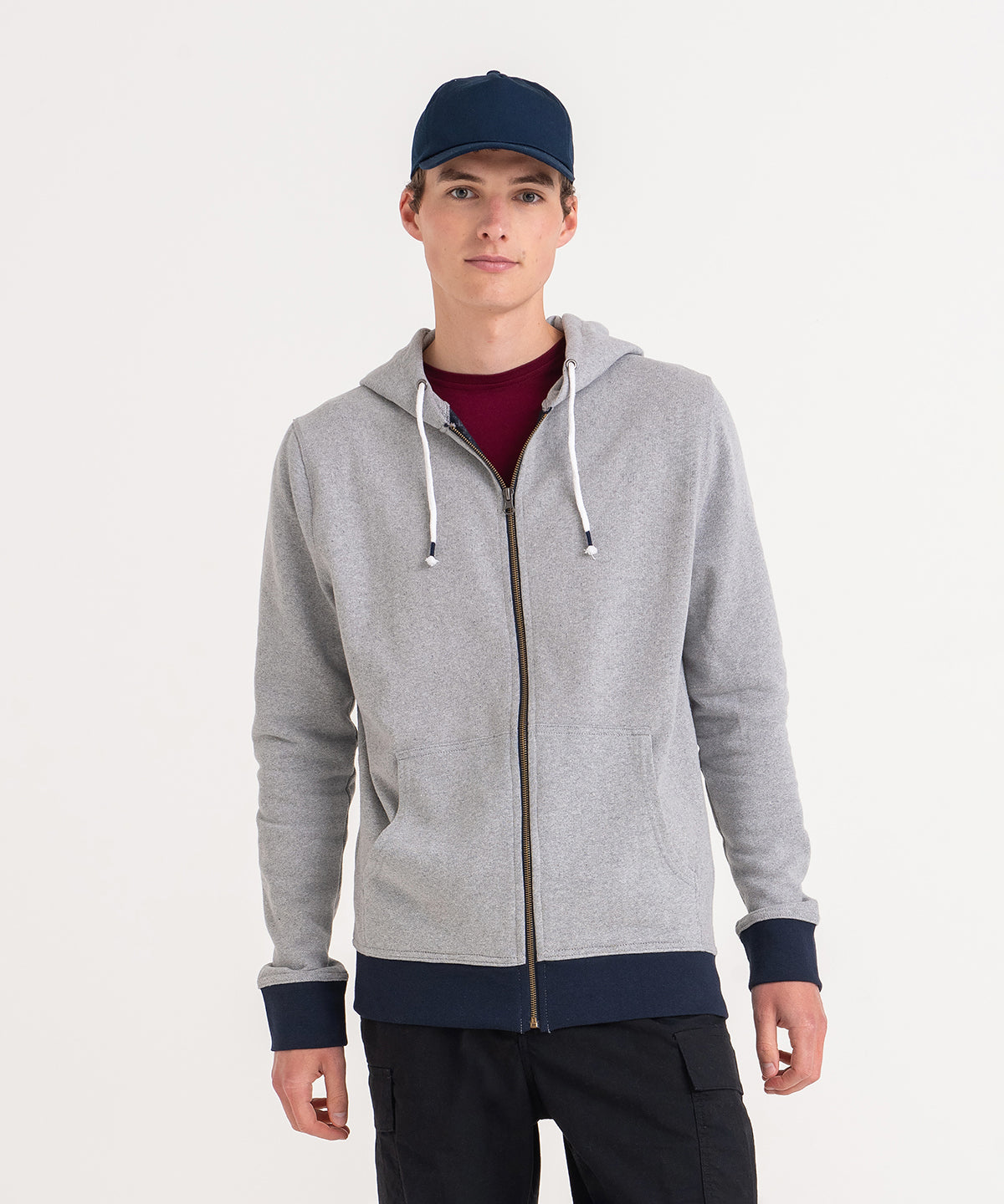 Okavango Regen Hoodie | Heather Grey/Navy
