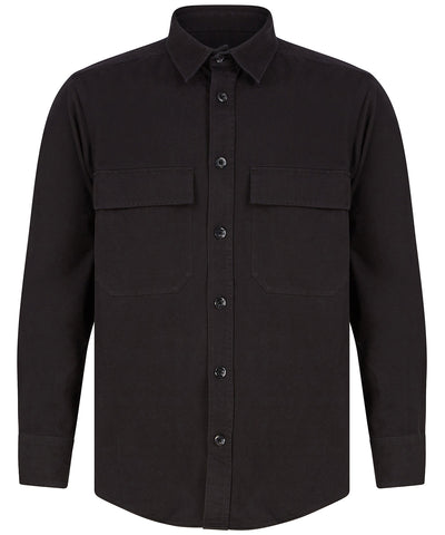 Camisa de trabajo con estampado de taladro | Gris Oscuro