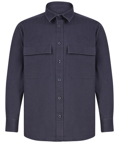 Camisa de trabajo con estampado de taladro | Azul Marino - Azul Profundo