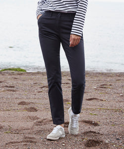 Pantalones chinos elsticos de mujer | Gris Oscuro