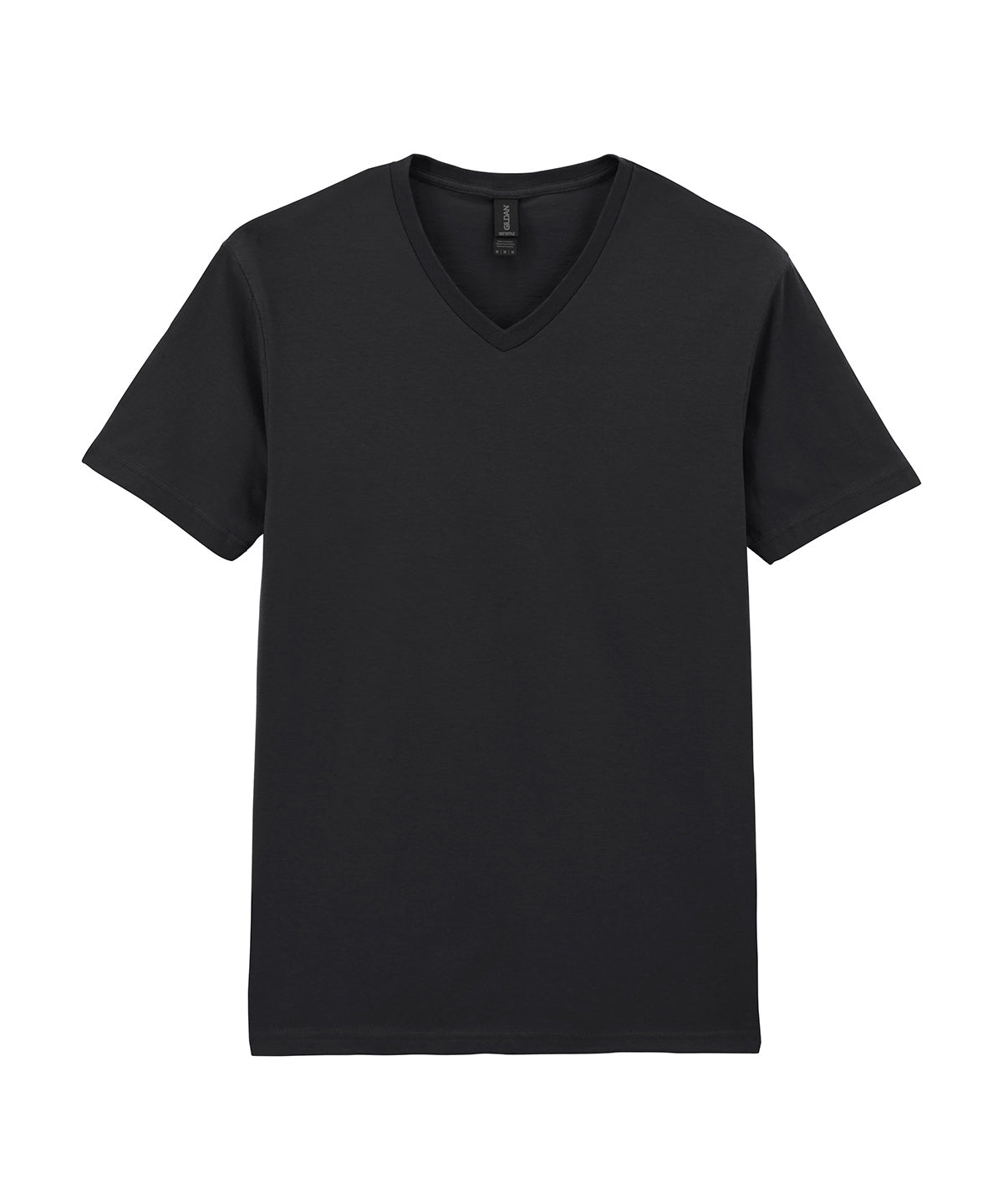 Camiseta de cuello en V Softstyle | Negro - Carbn Oscuro