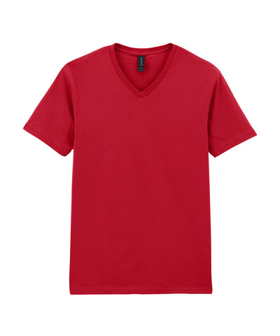 T-shirt col V Softstyle | Rouge cerise