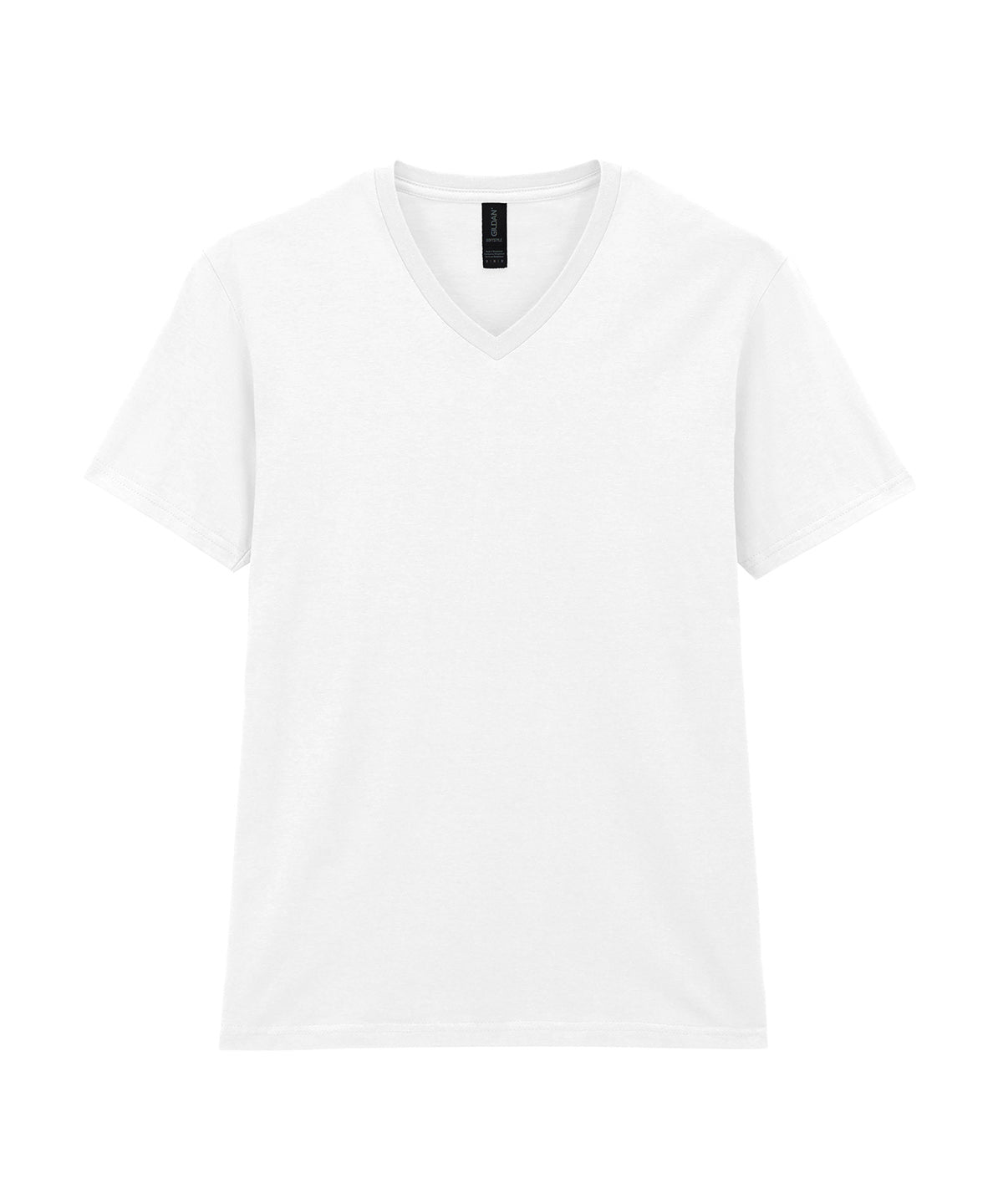 Camiseta de cuello en V Softstyle | Blanco - Marfil