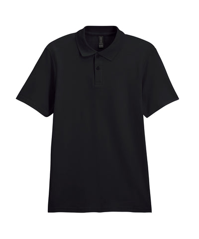 Polo doble piqu para adulto Softstyle | Negro - Carbn