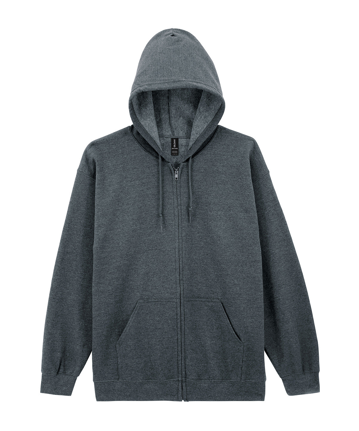 Sudadera con capucha y cremallera completa Heavy Blend | Gris Carbn Oscuro