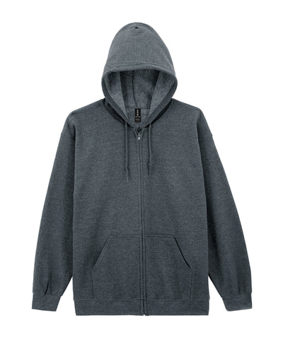 Sudadera con capucha y cremallera completa Heavy Blend | Gris Carbn Oscuro