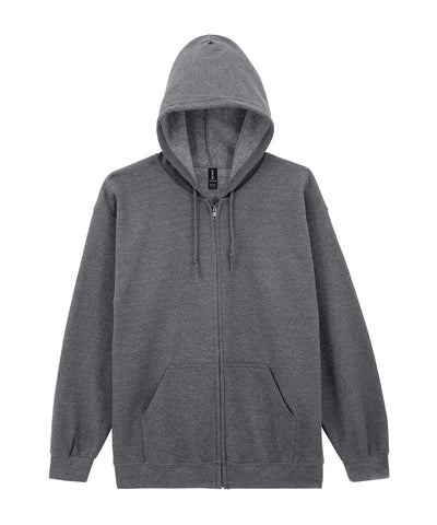 Sudadera con capucha y cremallera completa Heavy Blend | Gris Grafito - Gris Plomo