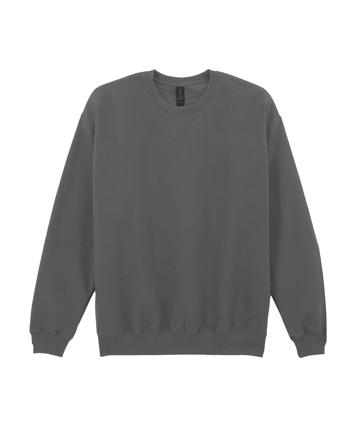 Sudadera de peso medio de felpa suave para adultos estilo crew neck | Gris Oscuro - Gris Carbn