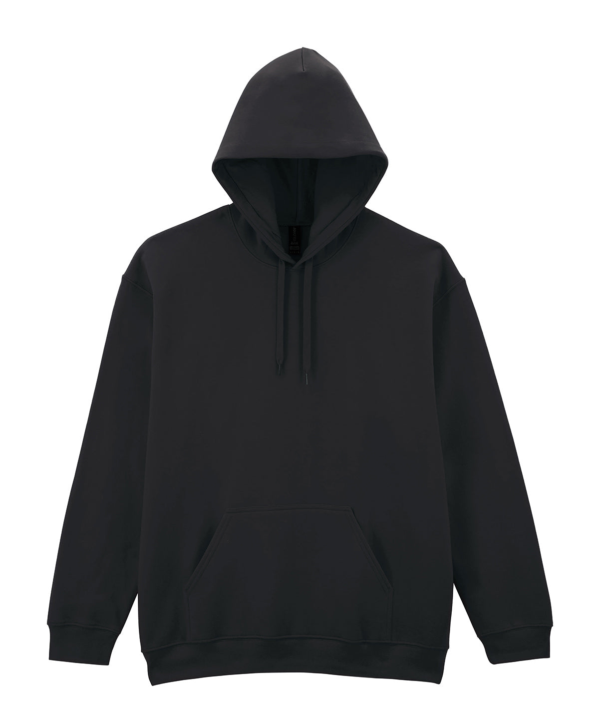 Sudadera con capucha de felpa de peso medio estilo suave para adultos | Negro Profundo - Negro Intenso