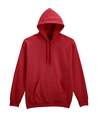 Sudadera con capucha de felpa de peso medio estilo suave para adultos | Rojo Cardenal
