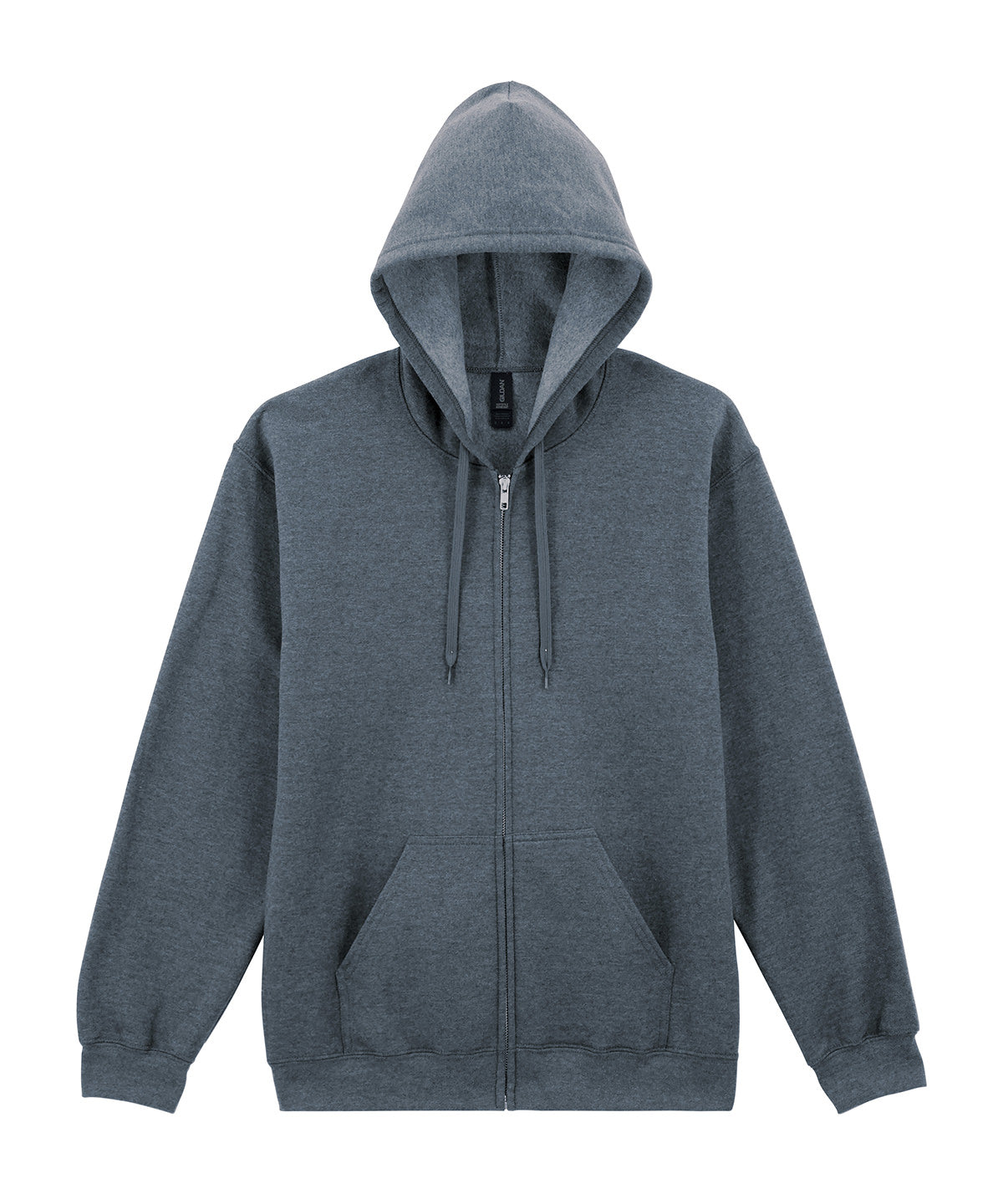 Softstyle Mittelschwerer Fleece-Hoodie mit durchgehendem Reißverschluss für Erwachsene | Dunkelgrau