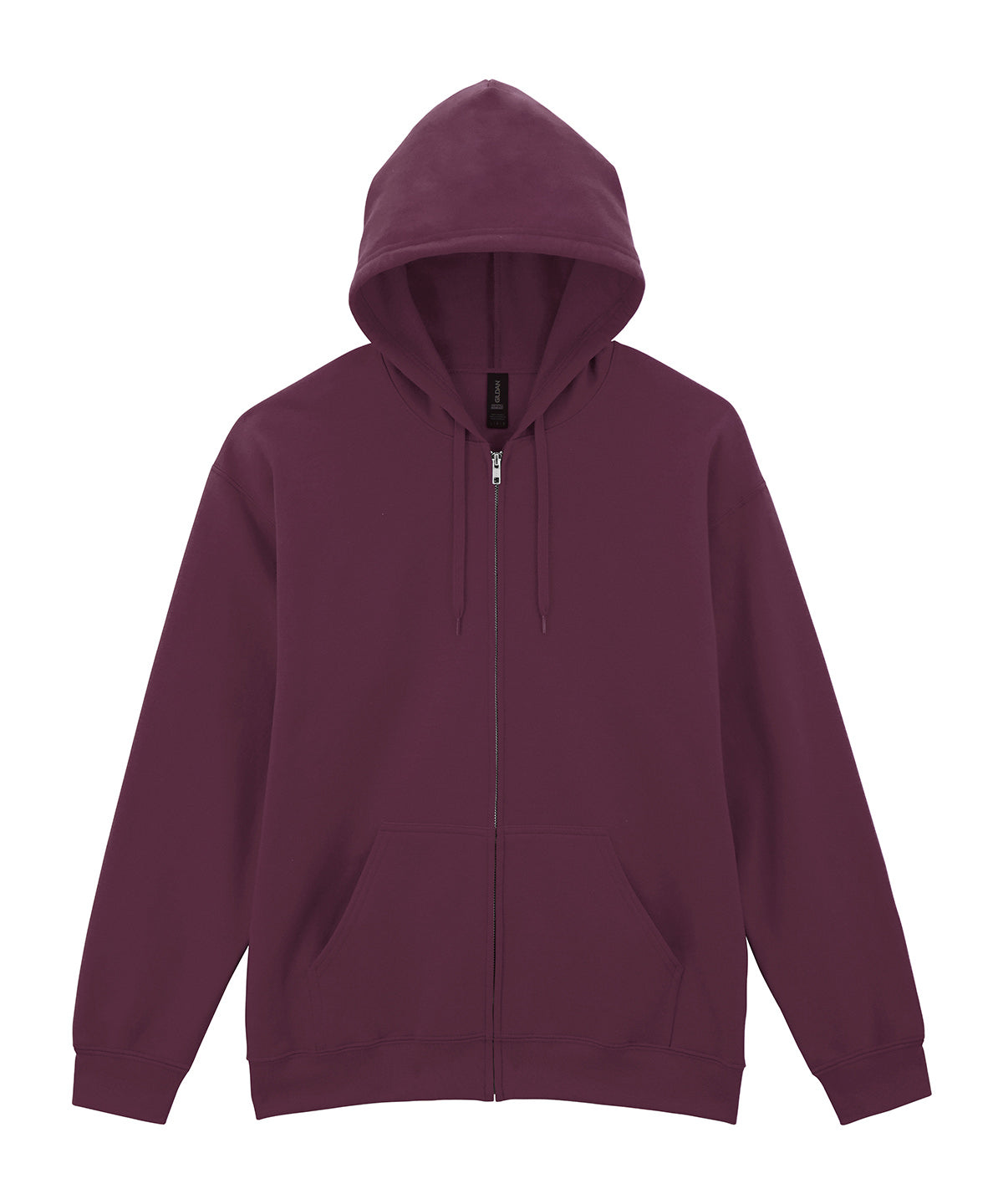 Softstyle Mittelschwerer Fleece-Hoodie mit durchgehendem Reißverschluss für Erwachsene | Granatrot - Burgunderrot
