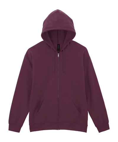 Softstyle Mittelschwerer Fleece-Hoodie mit durchgehendem Reißverschluss für Erwachsene | Granatrot - Burgunderrot