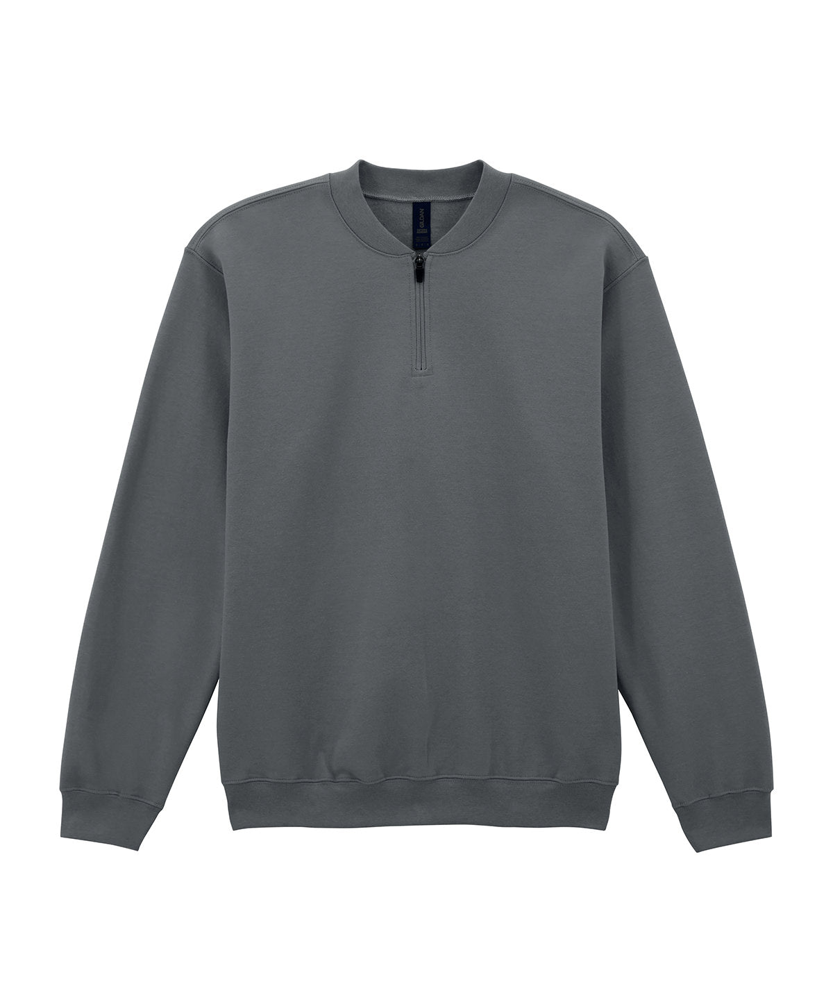 Sudadera con cremallera 1/4 de peso medio para adulto Coolplus® Softstyle | Gris Oscuro - Gris Carbn