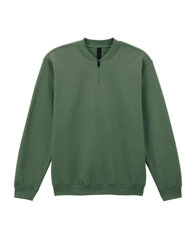 Sudadera con cremallera 1/4 de peso medio para adulto Coolplus® Softstyle | Verde Militar