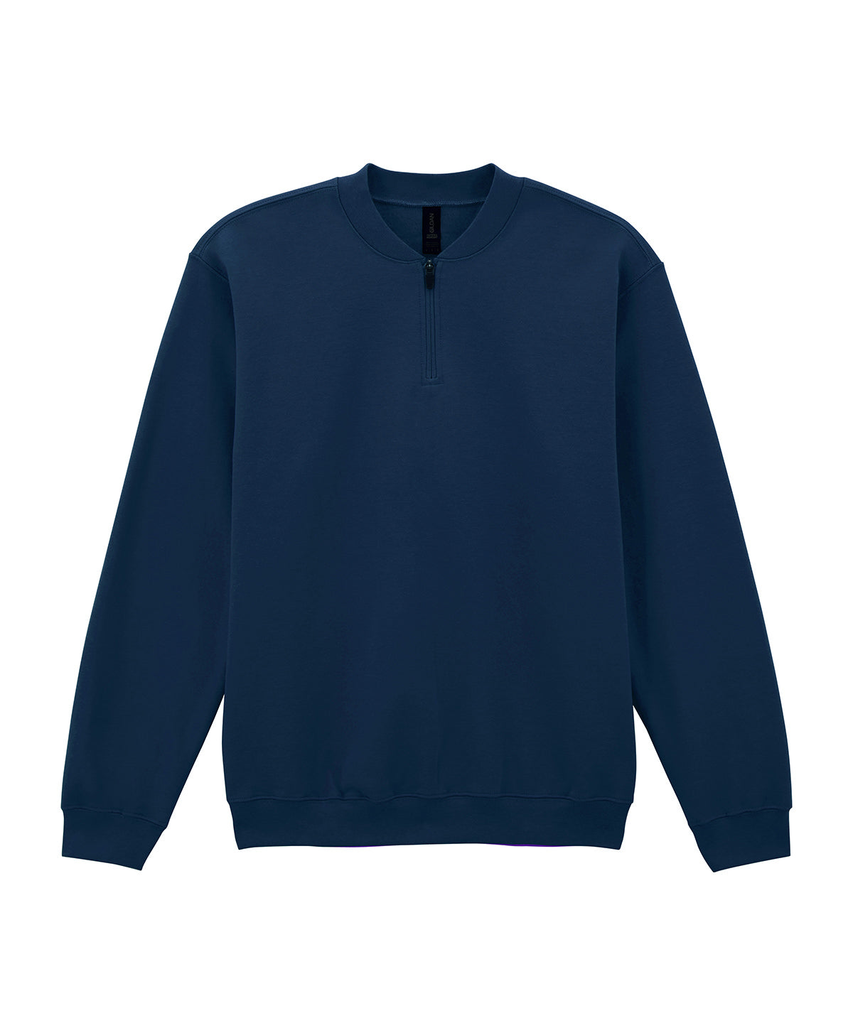 Sudadera con cremallera 1/4 de peso medio para adulto Coolplus® Softstyle | Azul Marino - Azul Marino Profundo