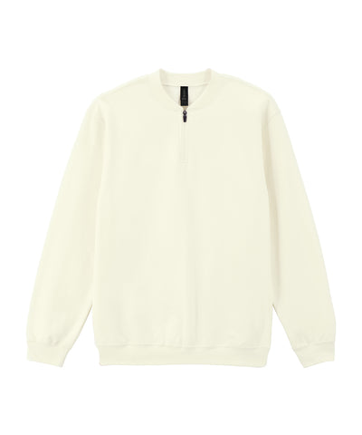 Sudadera con cremallera 1/4 de peso medio para adulto Coolplus® Softstyle | Blanco Roto