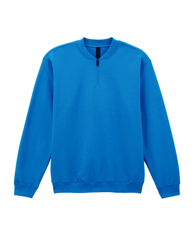 Sudadera con cremallera 1/4 de peso medio para adulto Coolplus® Softstyle | Azul Real - Azul Verdadero