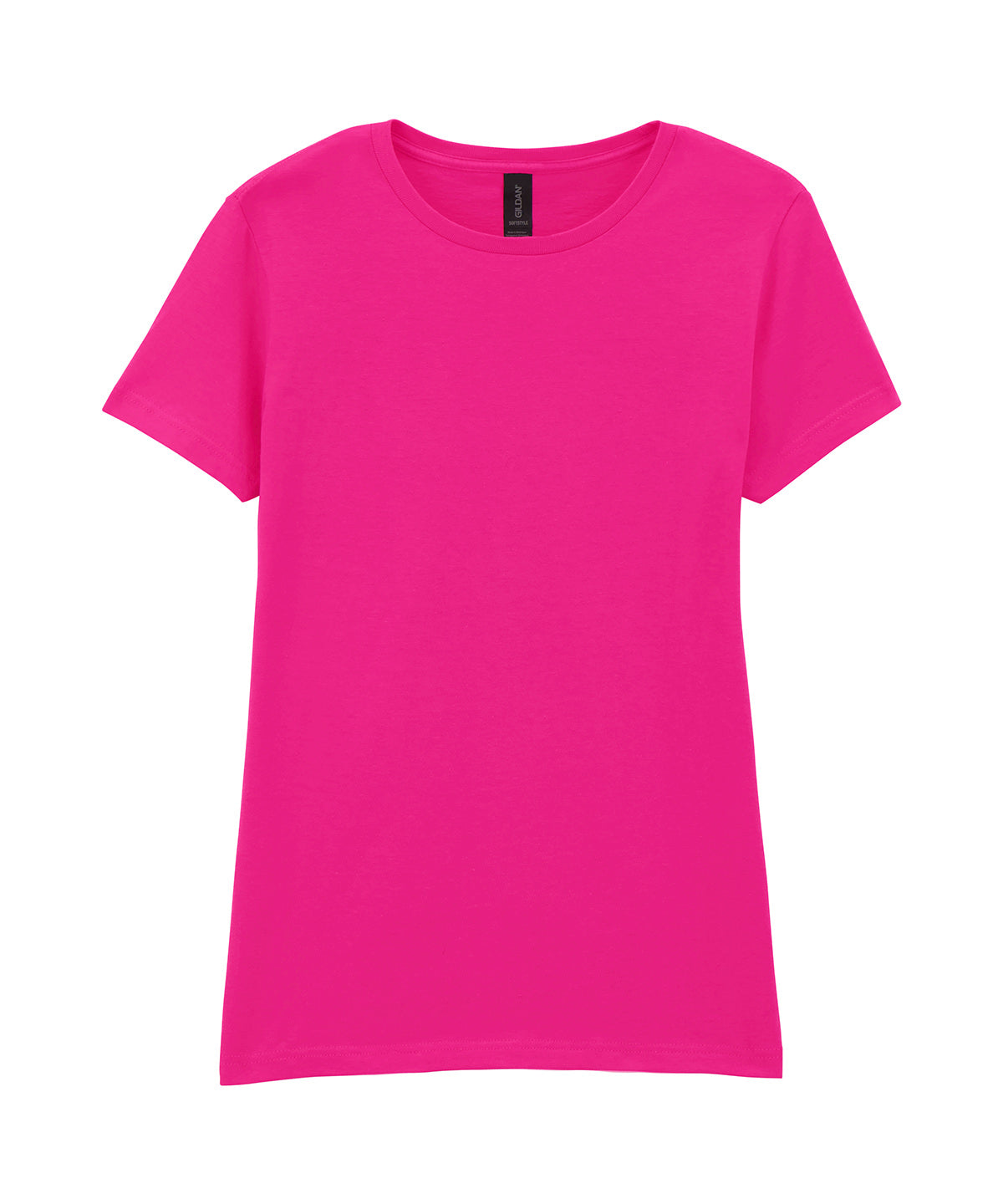 Camiseta de mujer de algodn peinado Softstyle | Rosa Fucsia
