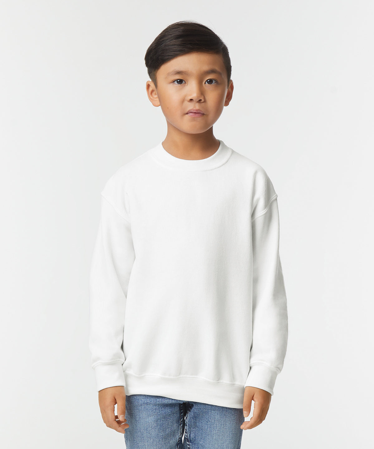 Sudadera juvenil con cuello redondo Heavy Blend | Blanco