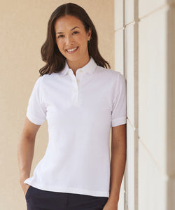 Camiseta polo clsica de piqu de algodn para mujer | Negro