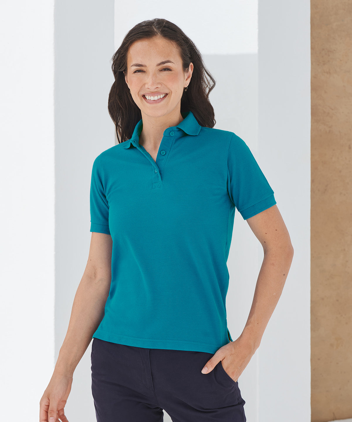 Camiseta polo de mujer 65/35 | Azul Verdadero