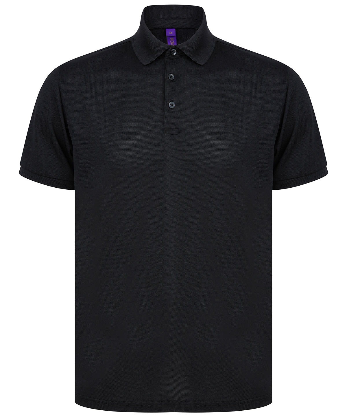 Camiseta polo de polister reciclado | Negro