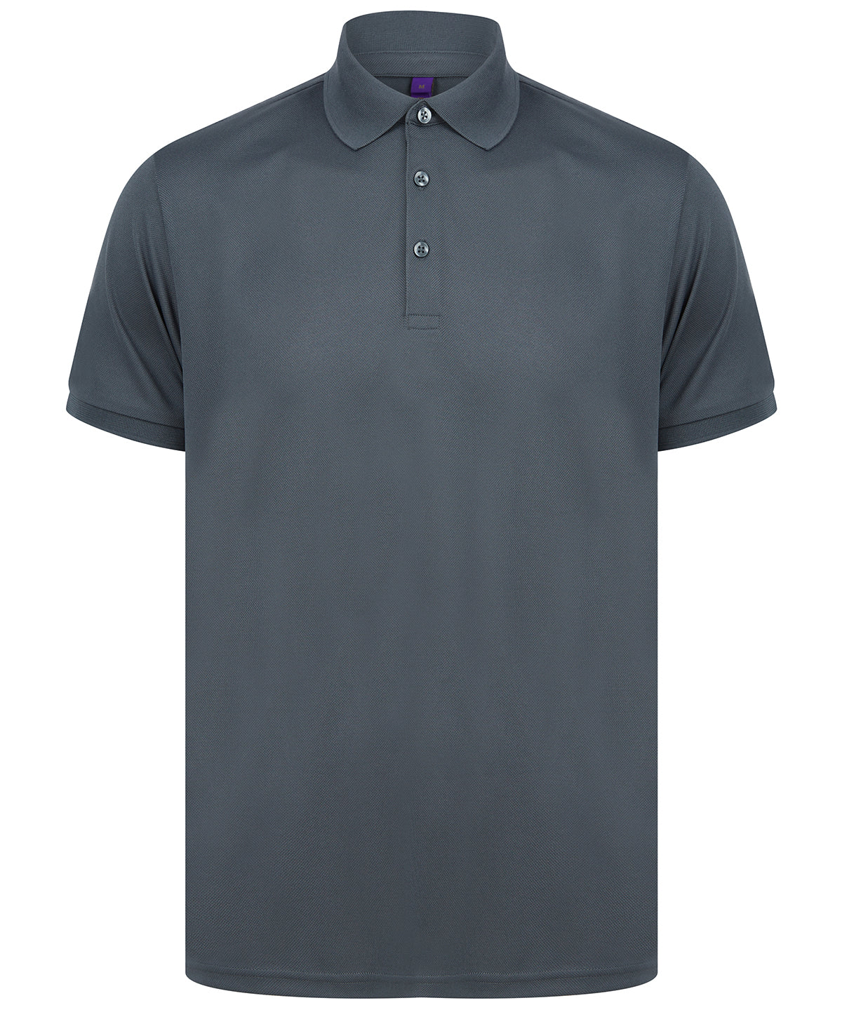 Camiseta polo de polister reciclado | Gris Oscuro