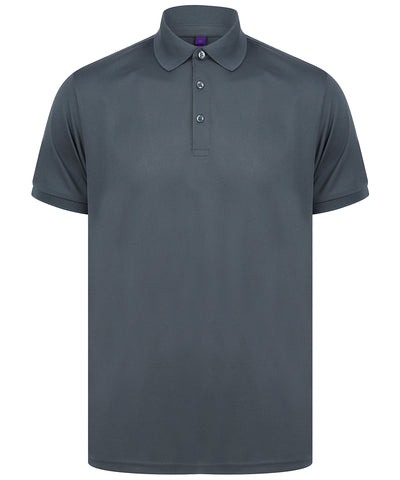 Camiseta polo de polister reciclado | Gris Oscuro