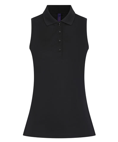Camiseta polo sin mangas para mujer Coolplus® | Negro